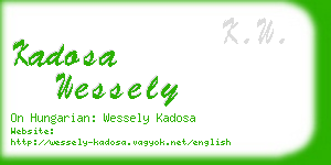 kadosa wessely business card